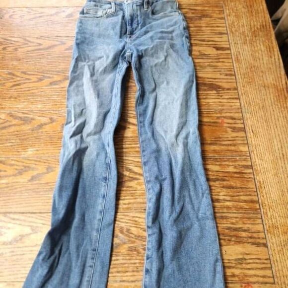 Good American GOOD LEGS STRAIGHT JEANS GS941TFT BLUE524 Size 00/24 - Picture 2 of 5